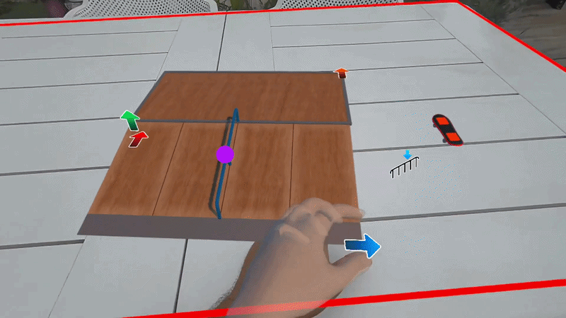 Fingerboarding XR procedural ramp and physics prototype